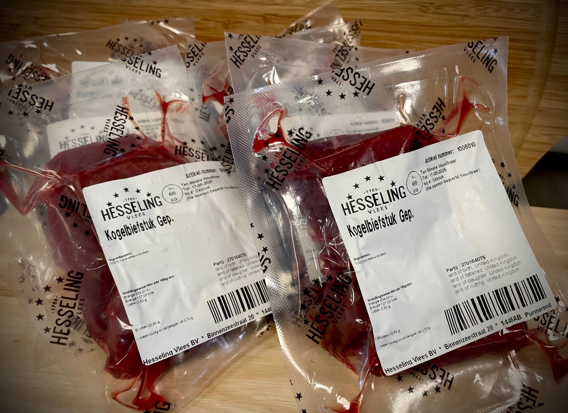 Kogelbiefstuk van Hesseling vacuüm verpakt (2×100 gram)