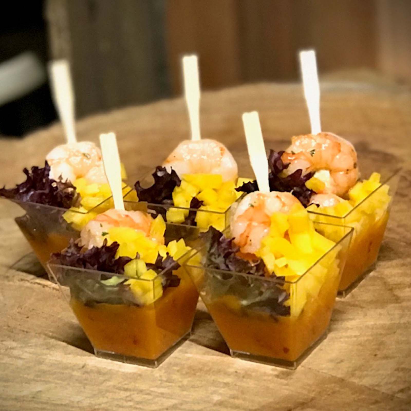 Gamba in mango chutney vanaf 6 stuks