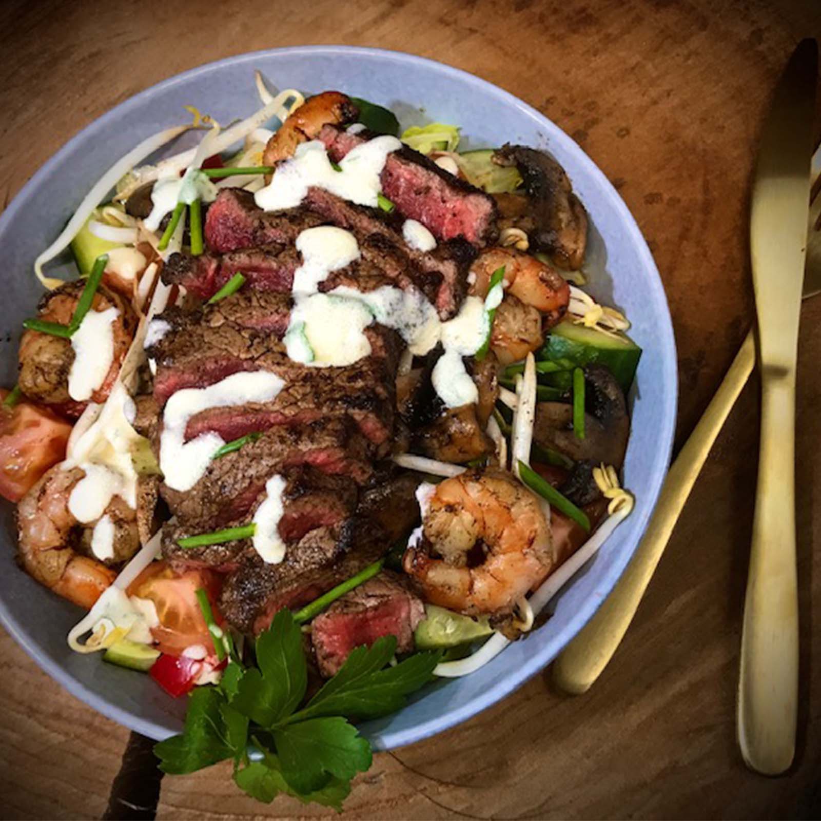 Surf en Turf salade